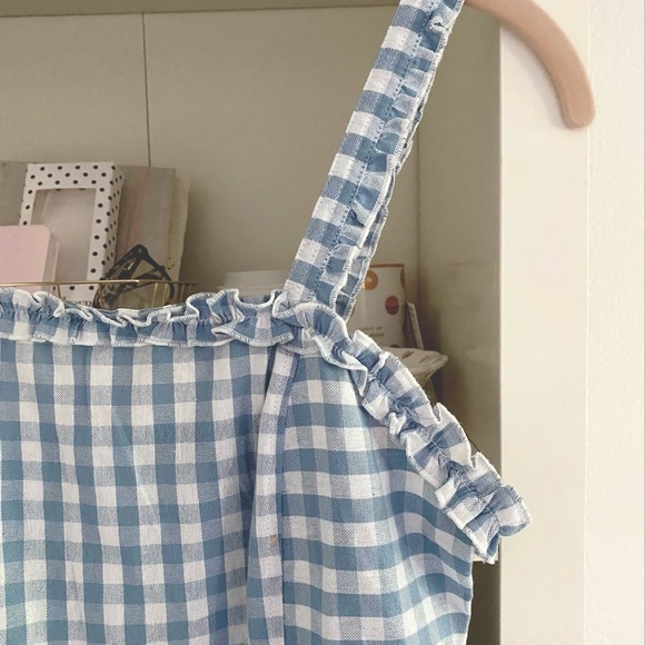 Blue and White Gingham Dress - Picture 2 of 3